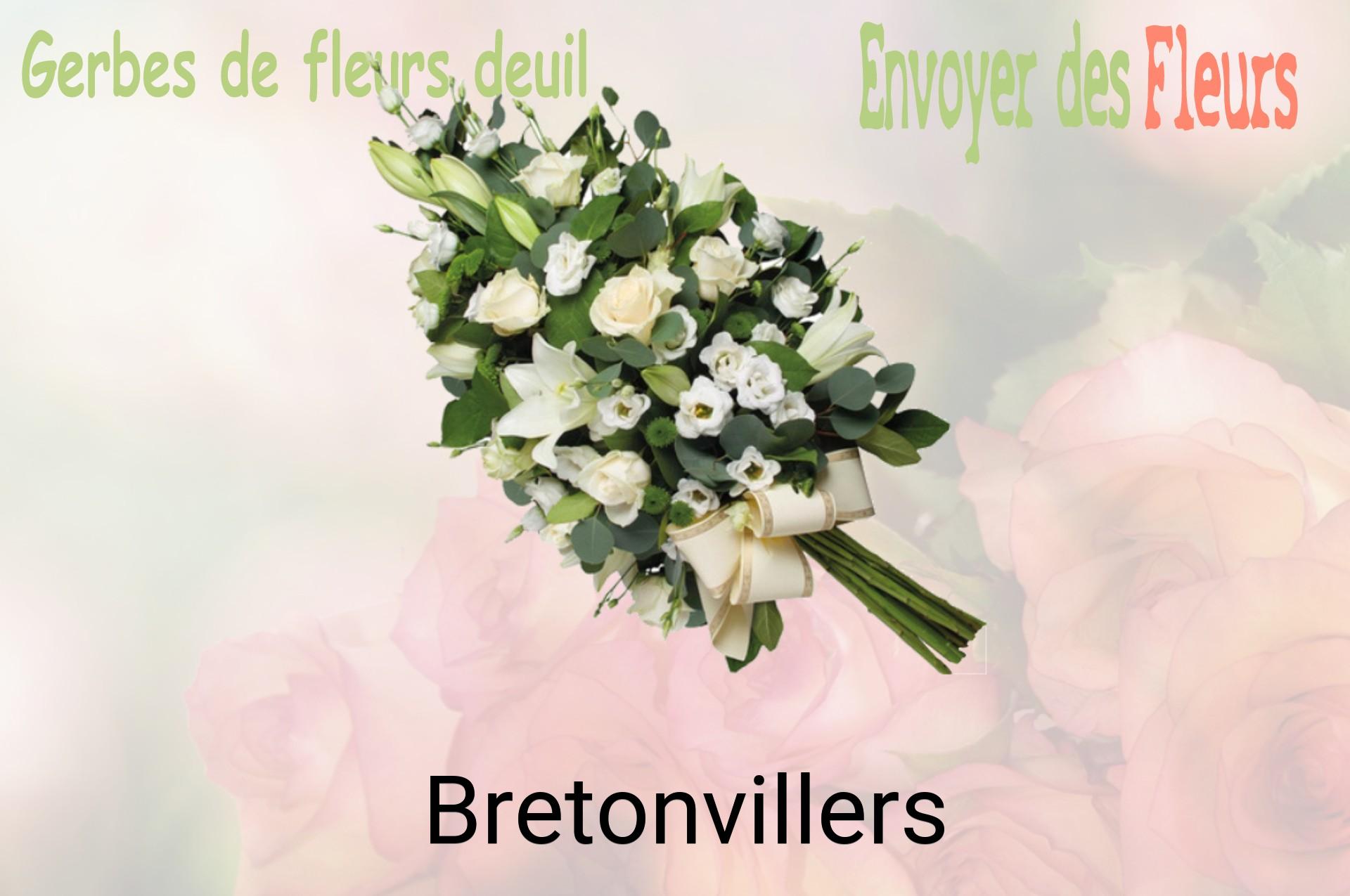 Gerbe de fleurs de deuil livrée à Bretonvillers